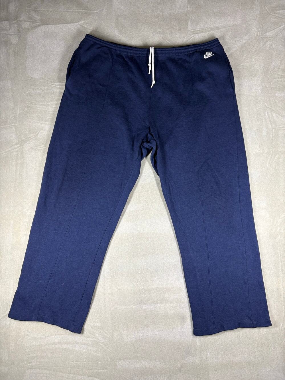 Vintage Nike Sweatpants Joggers Navy Blue Swoosh Men’s XL Made USA 90s